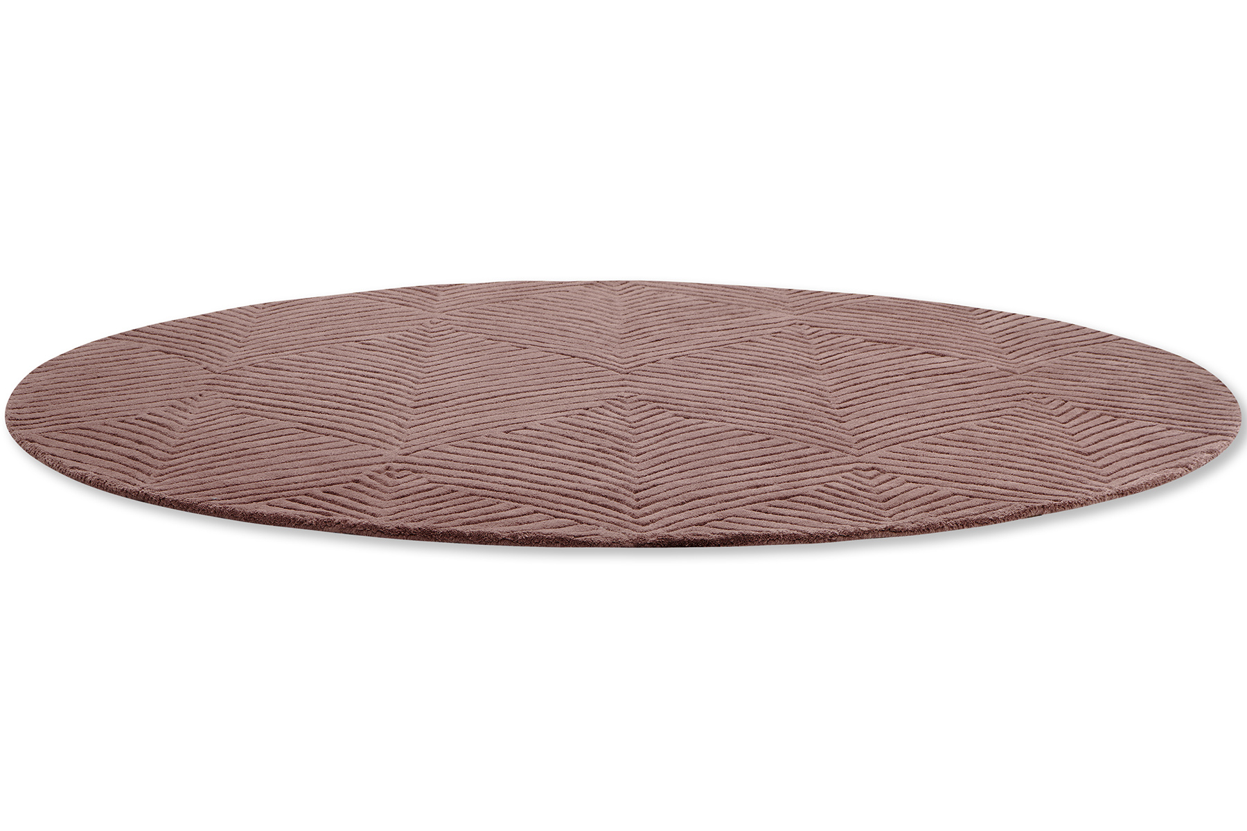Tapis rond Folia vison | Taille: Ø 200 cm