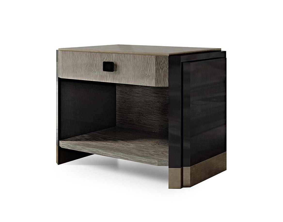 Table de nuit finition bronze