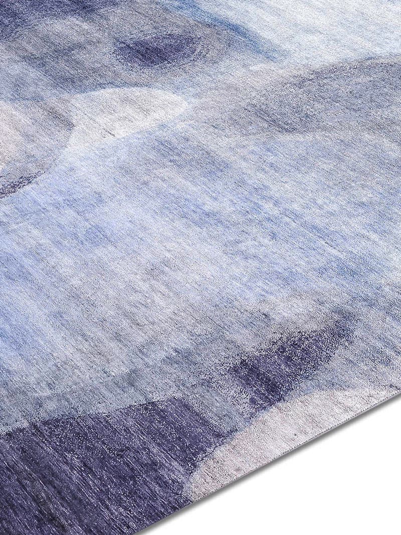 Tapis de luxe fait main Blue / Grey | Taille: 140 × 210 cm