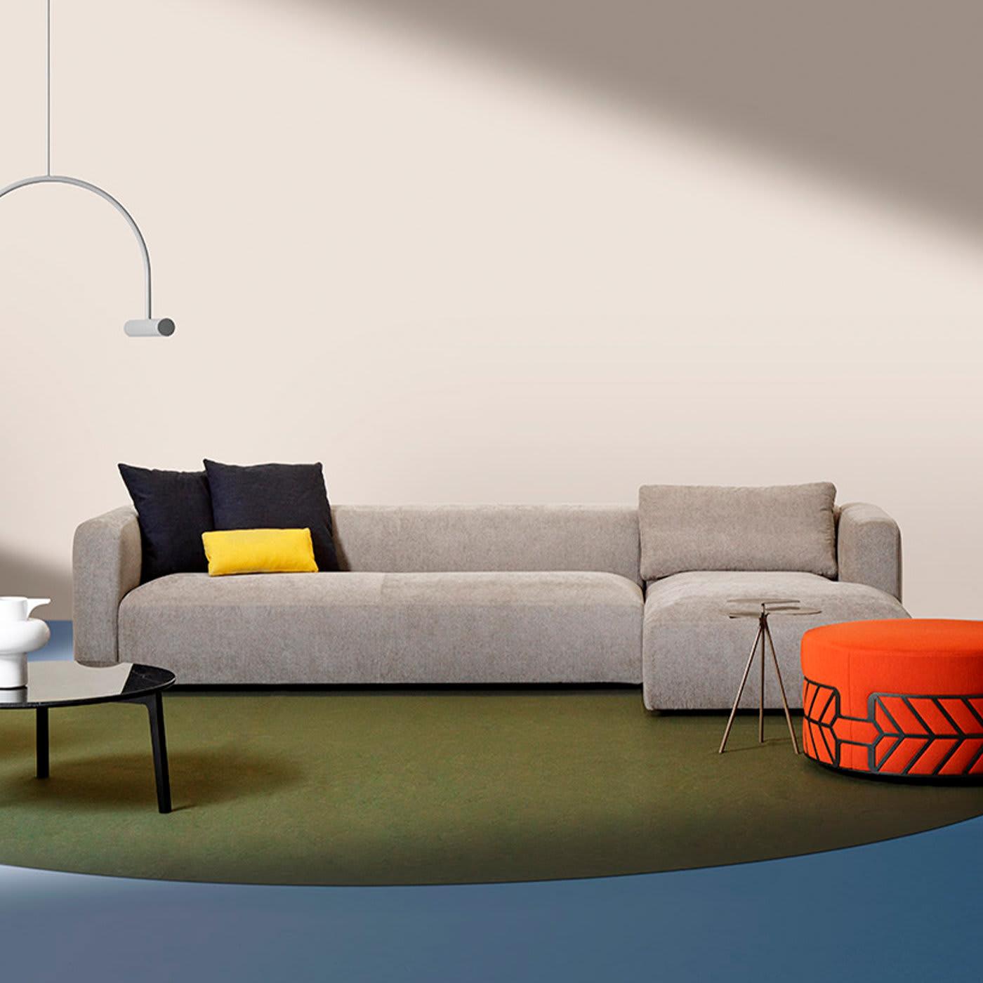 Pouf Belte rouge moderne