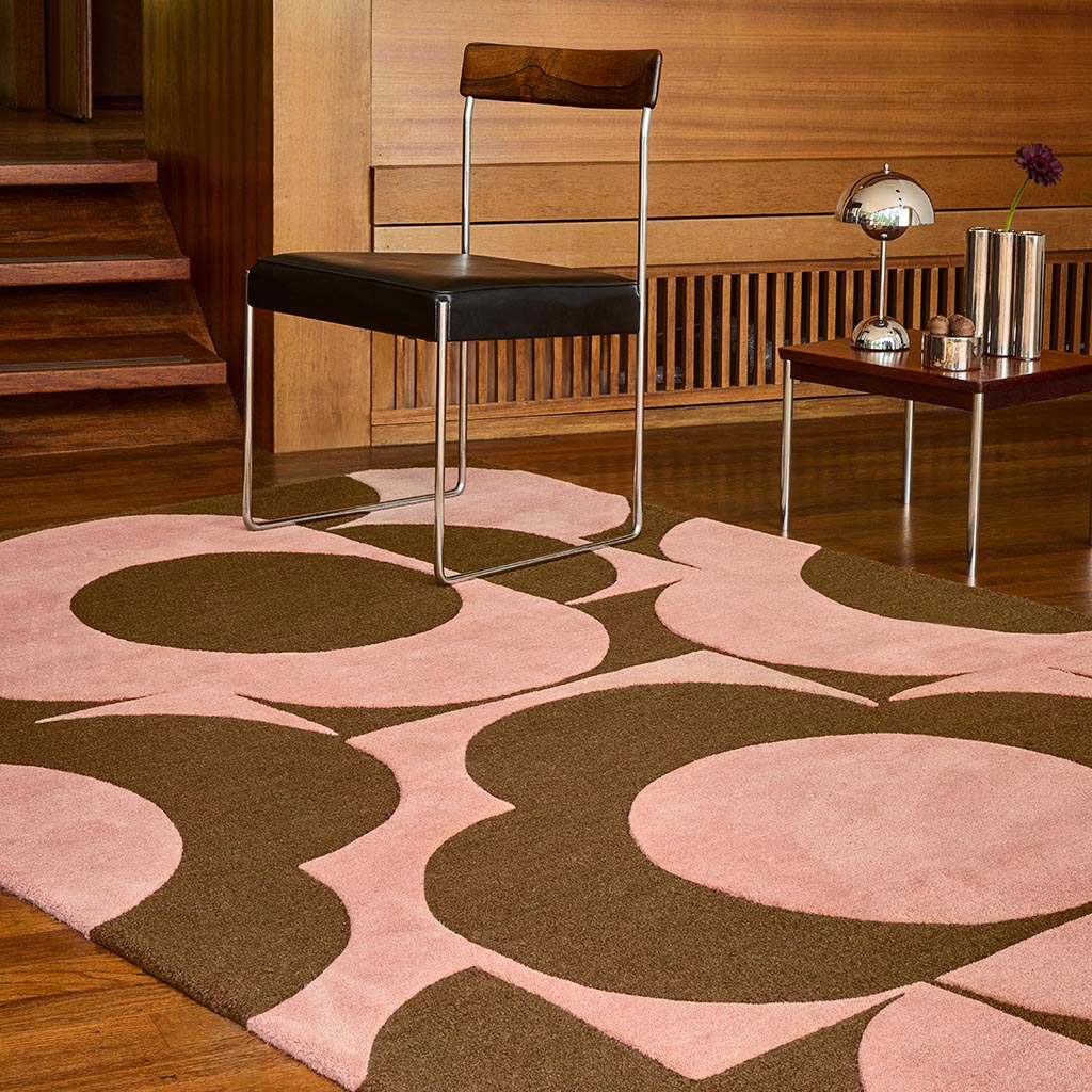 Prism Flower roze terracotta designer loper | Maat: 250 × 350 cm