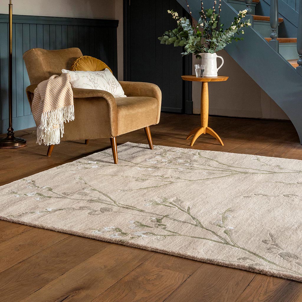 Tapis Pussy Willow vert haie | Taille: 140 × 200 cm