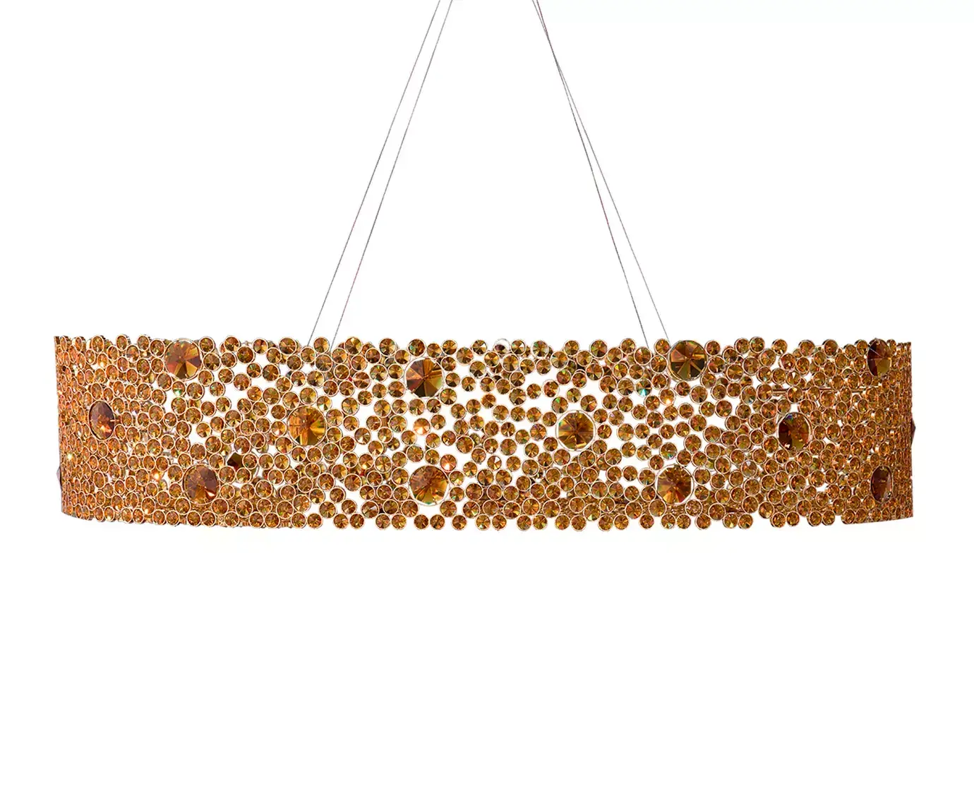 Lustre Éternelle ovale en verre bronze