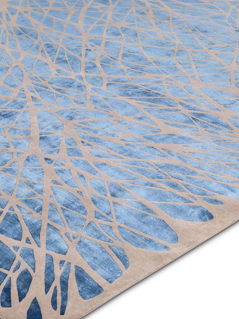Dresden marineblauw handgeknoopt tapijt | Maat: 183 × 274 cm