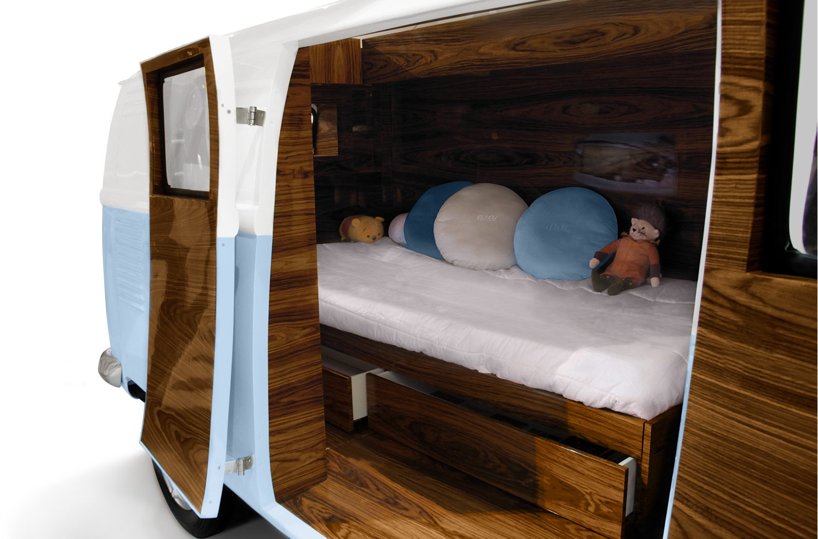 Reiziger caravan blauw beddenset