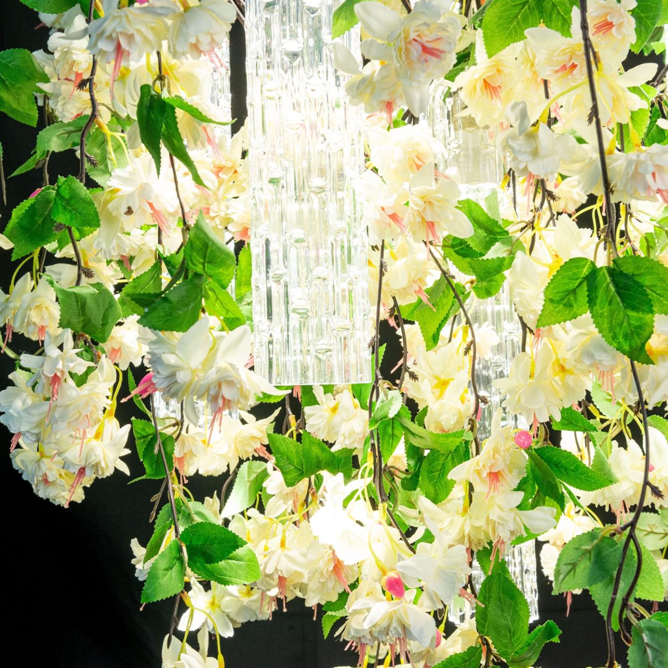 Grand lustre White Cascade