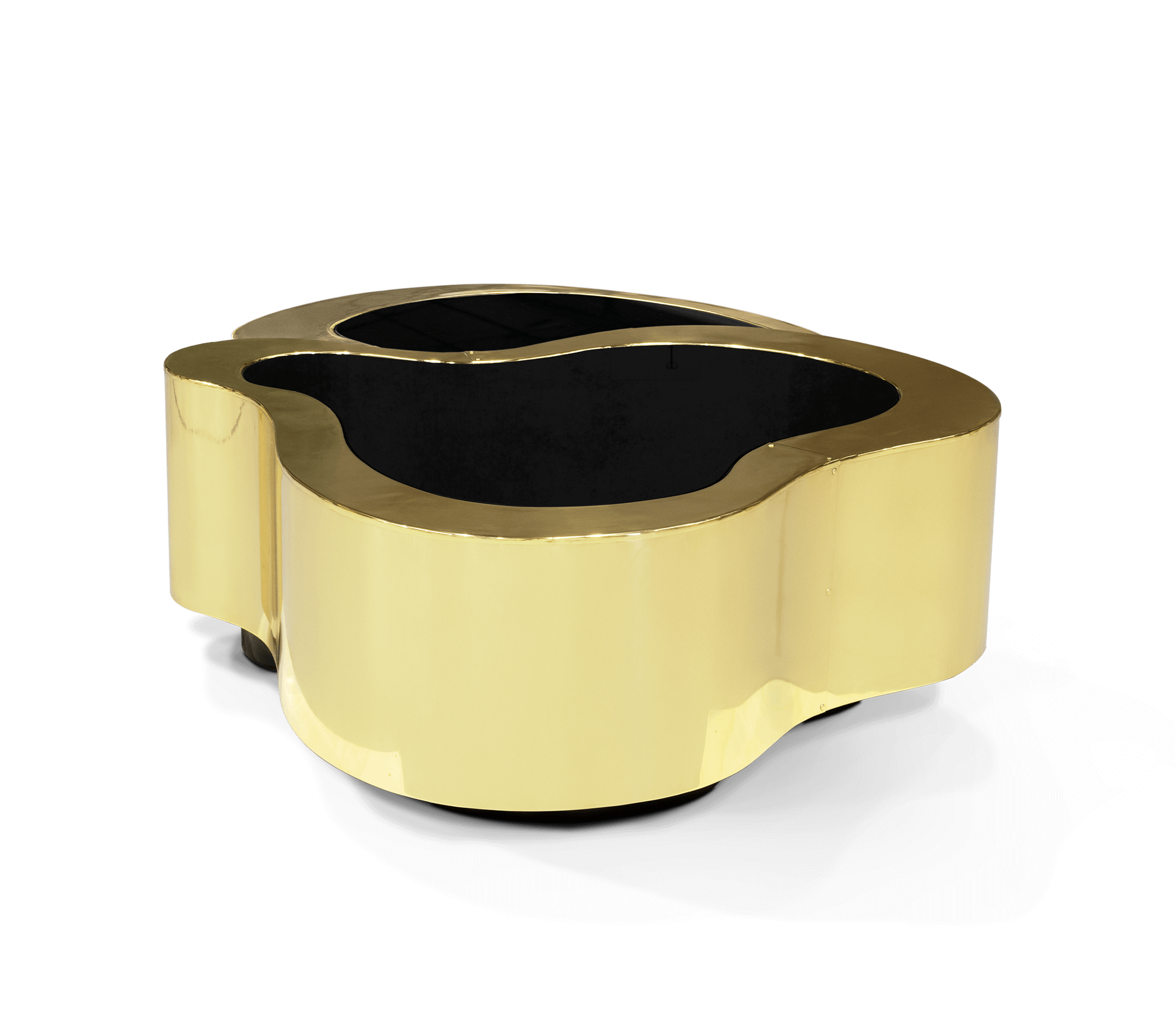 Ensemble de tables basses Crest en laiton poli