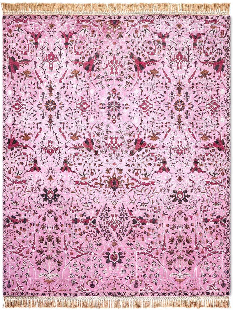 Teheran Pink handgemaakt luxe tapijt | Maat: 170 × 240 cm