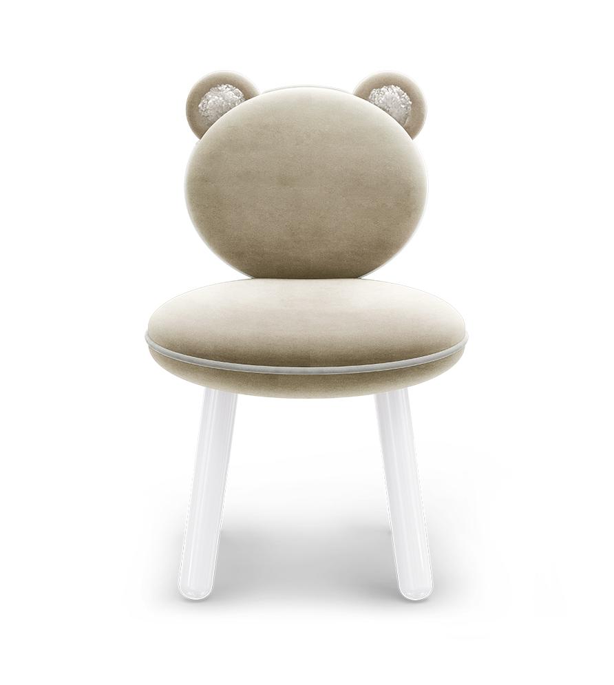 Chaise enfant Ours duveteux crème