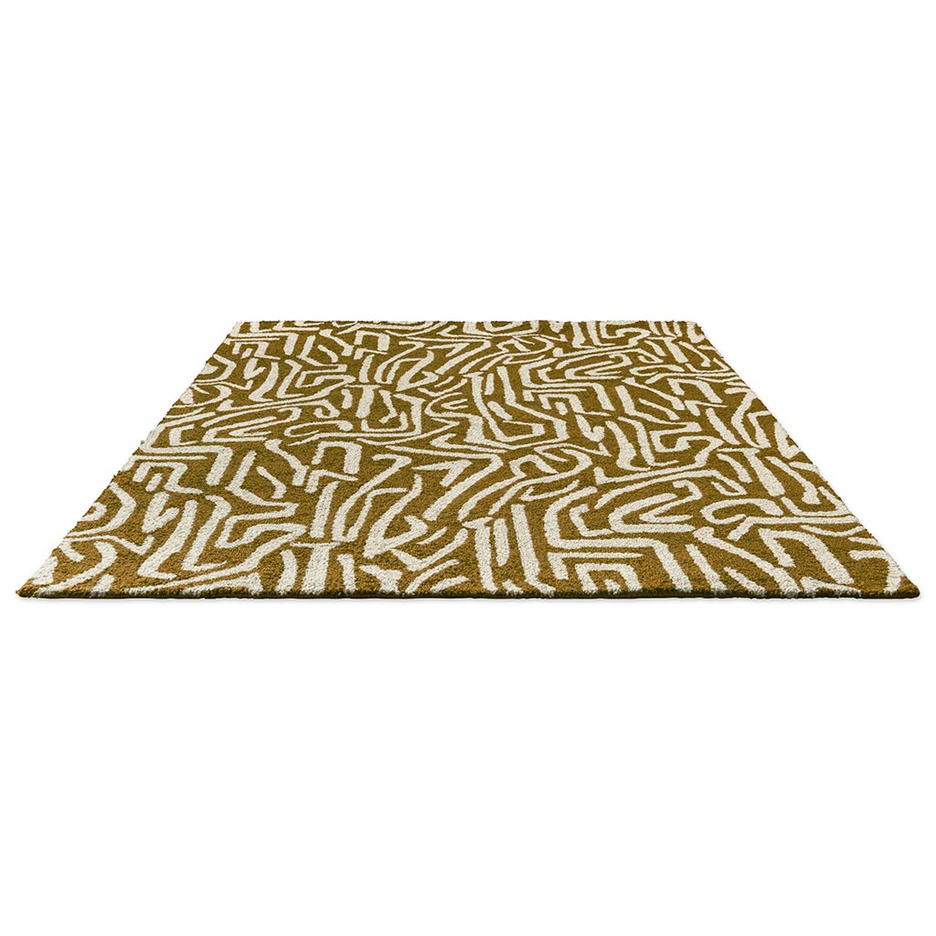 Melodic oker/goud outdoor vloerkleed