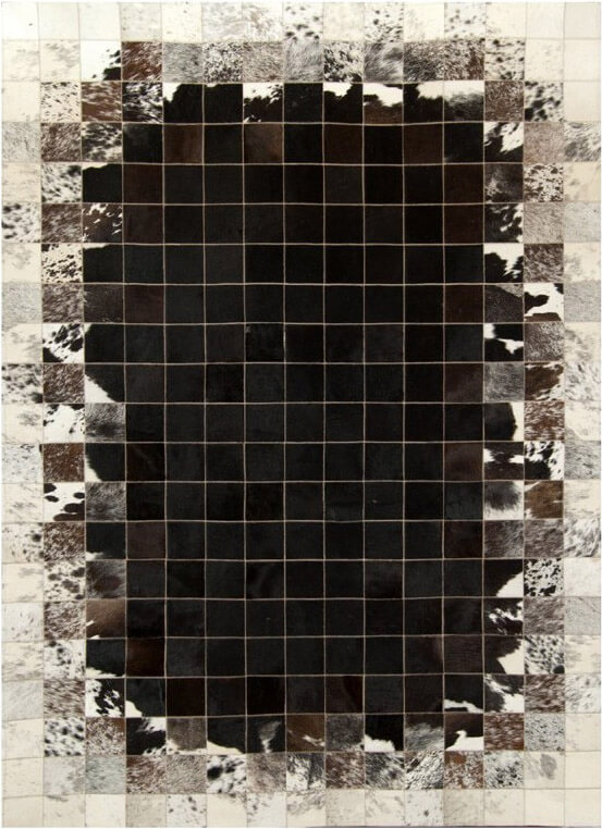 Mosaic koeienhuid tapijt | Maat: 100 × 160 cm