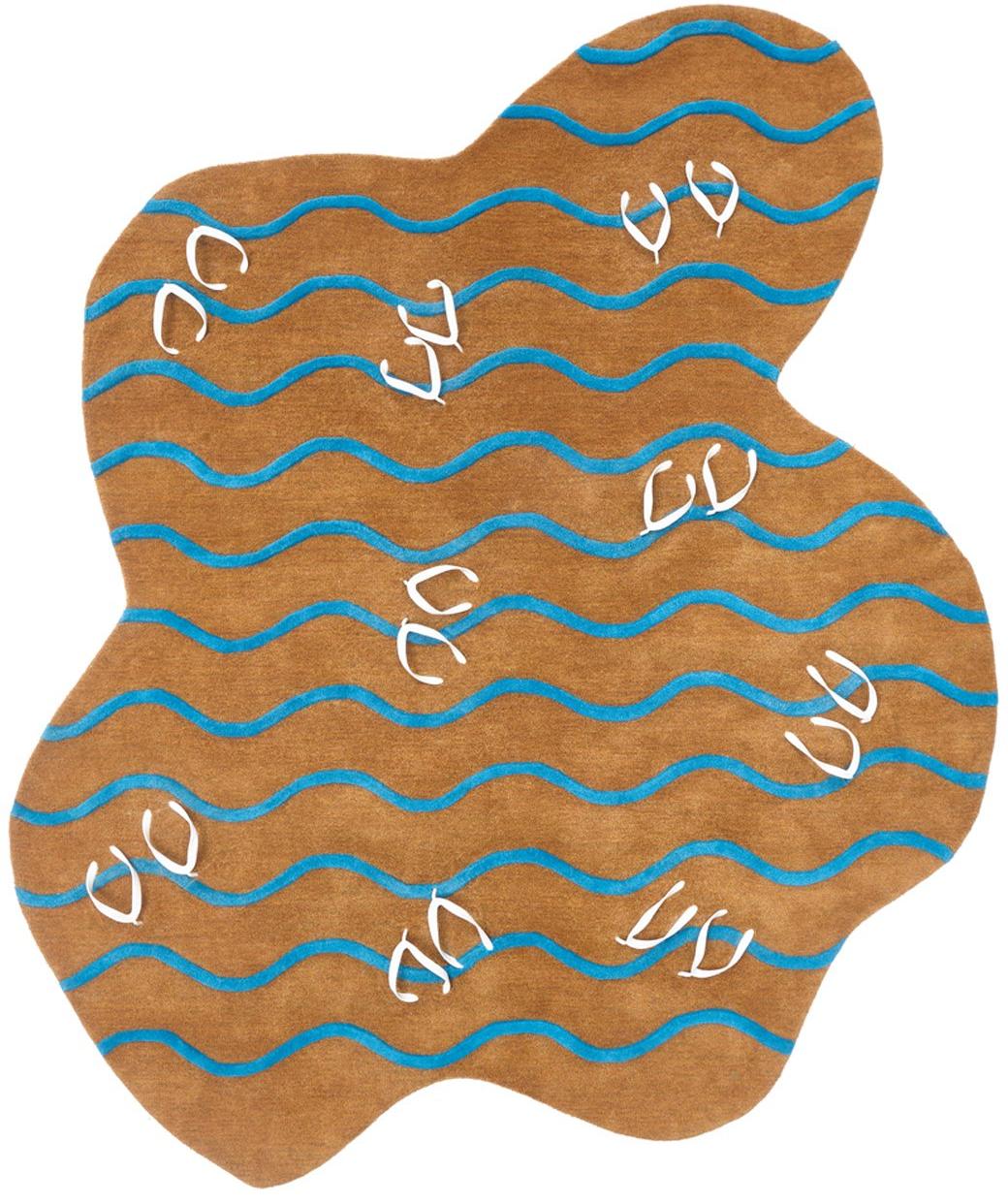 Verdiazul designer handgeweven vloerkleed