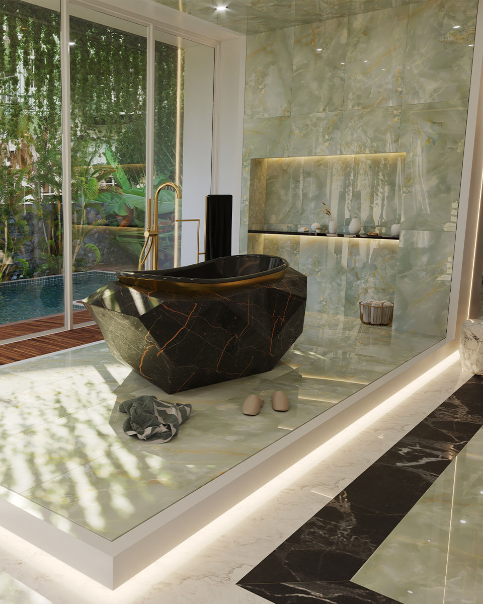 Baignoire Gemstone en marbre composite - 2
