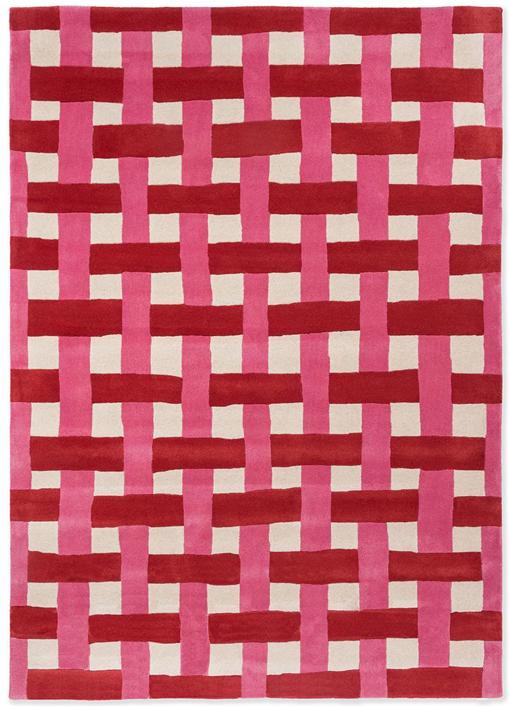 Basket Weave koraal/roze tapijt | Maat: 170 × 240 cm