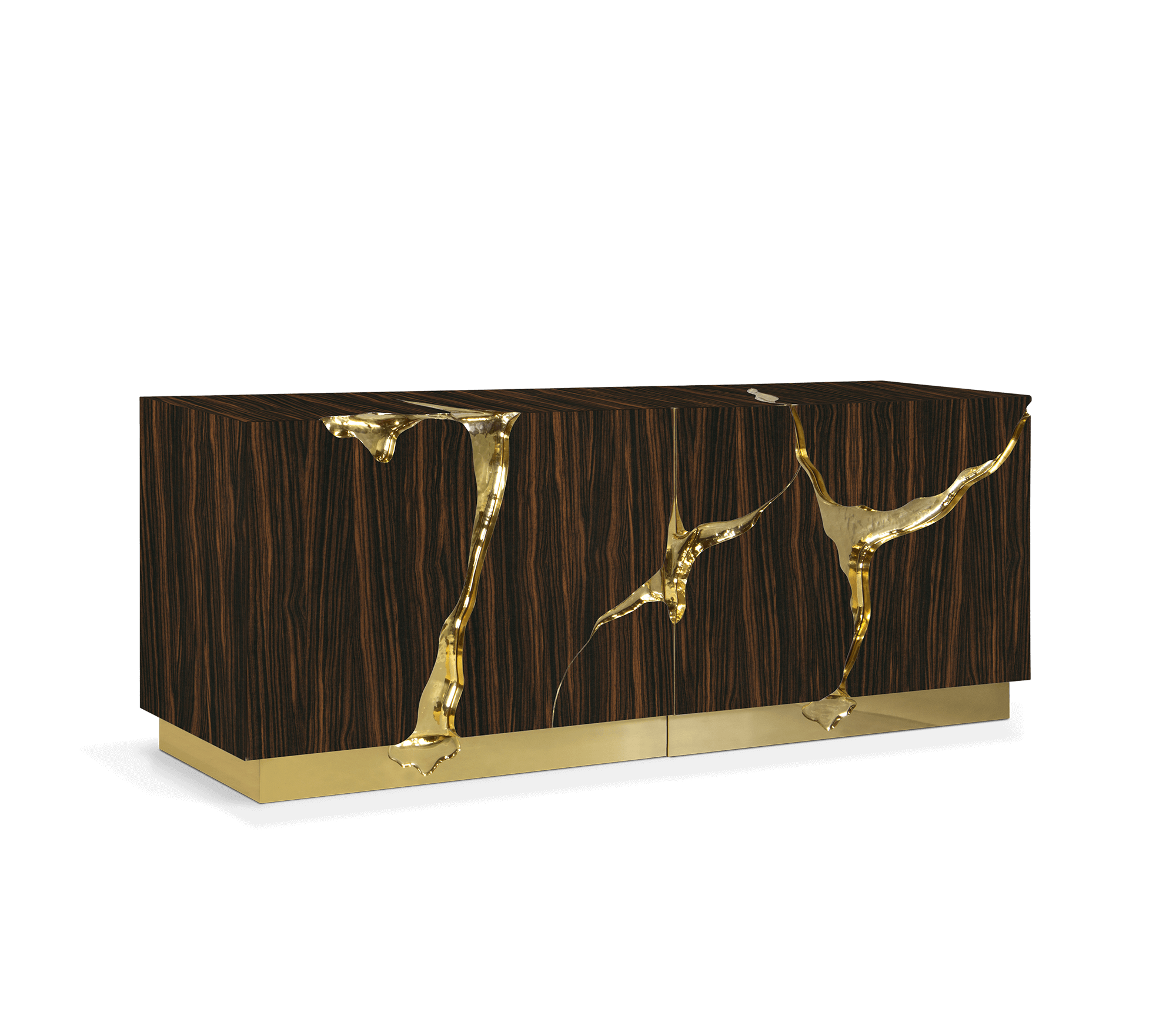 Bruin en gouden weelderig dressoir