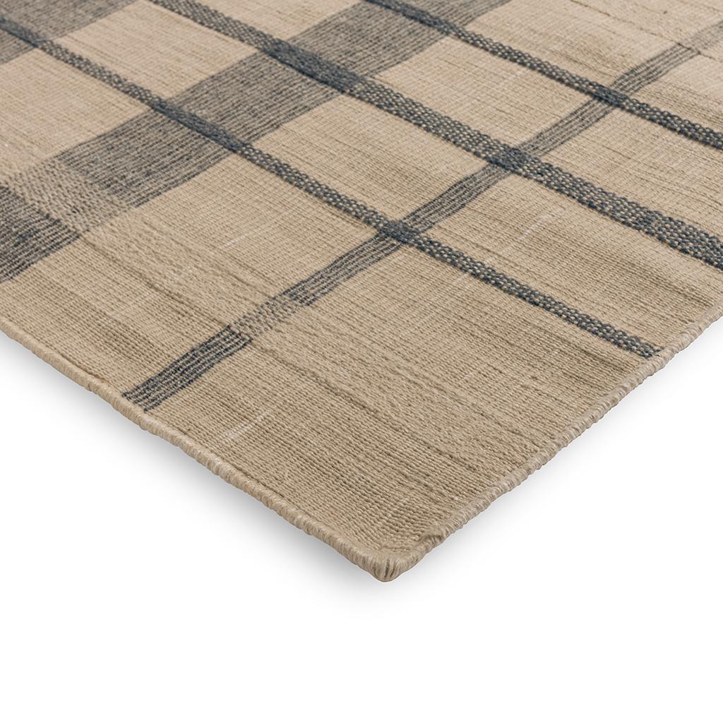 Zona denim ruit outdoor tapijt | Maat: 140 × 200 cm