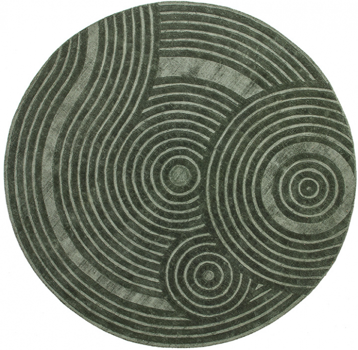 Modern designer groen vloerkleed