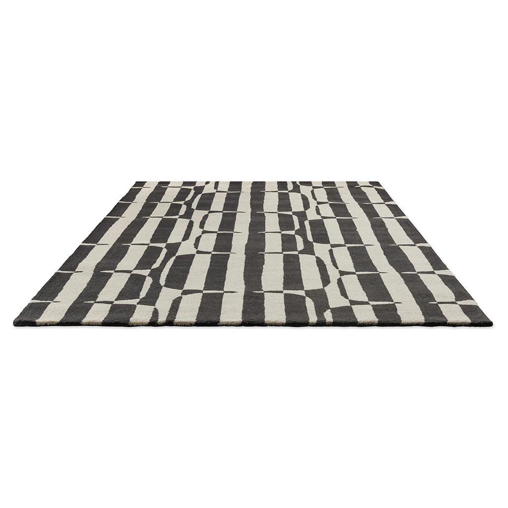 Lohko Stripe houtskool vloerkleed