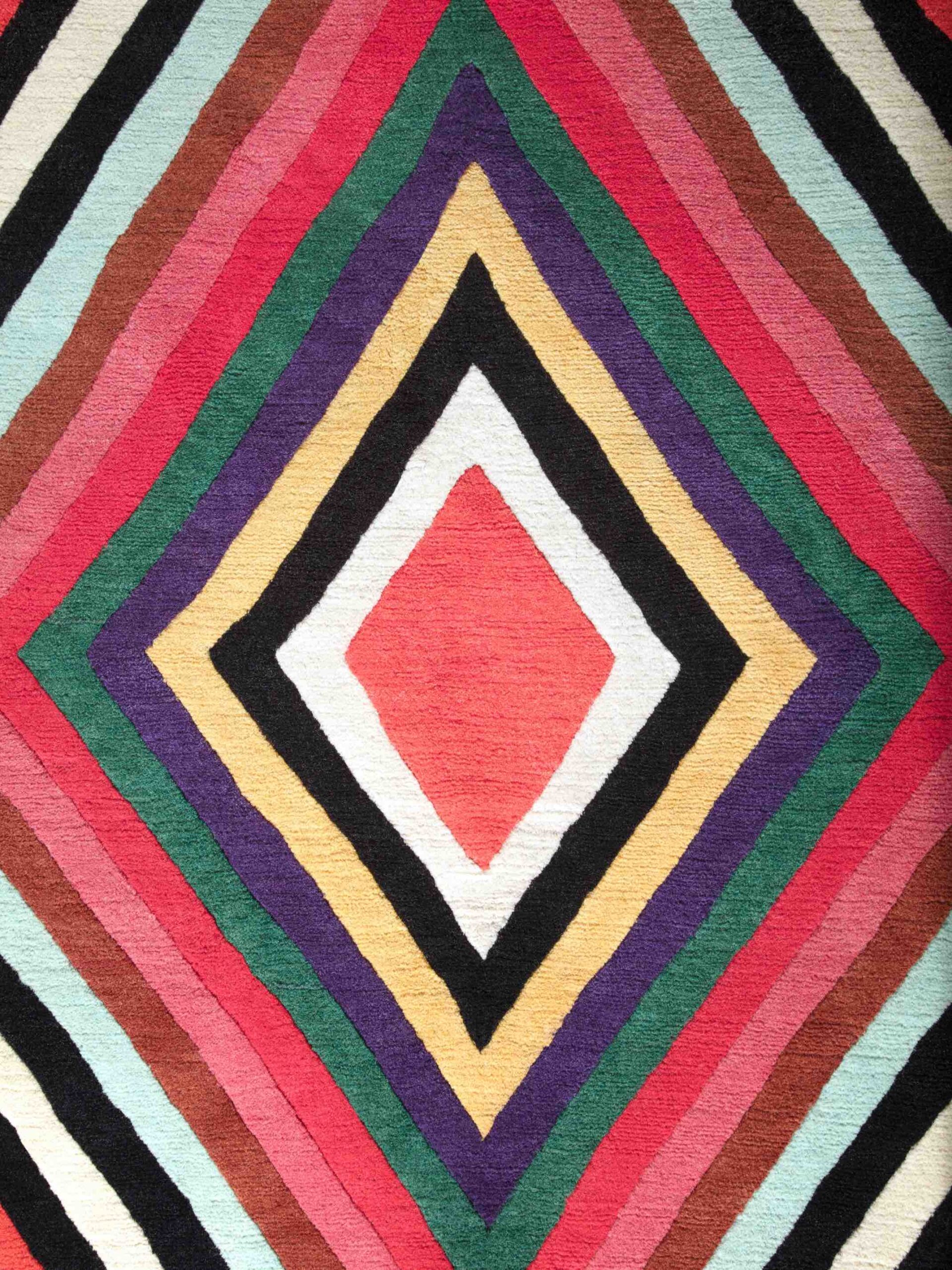 Abstract handgemaakt luxe vloerkleed