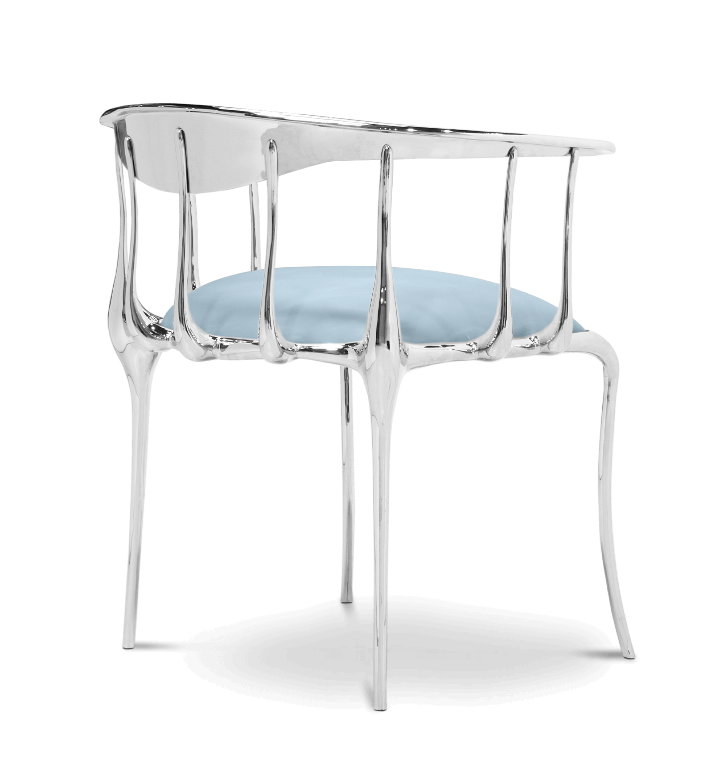 Chaise de luxe argentée