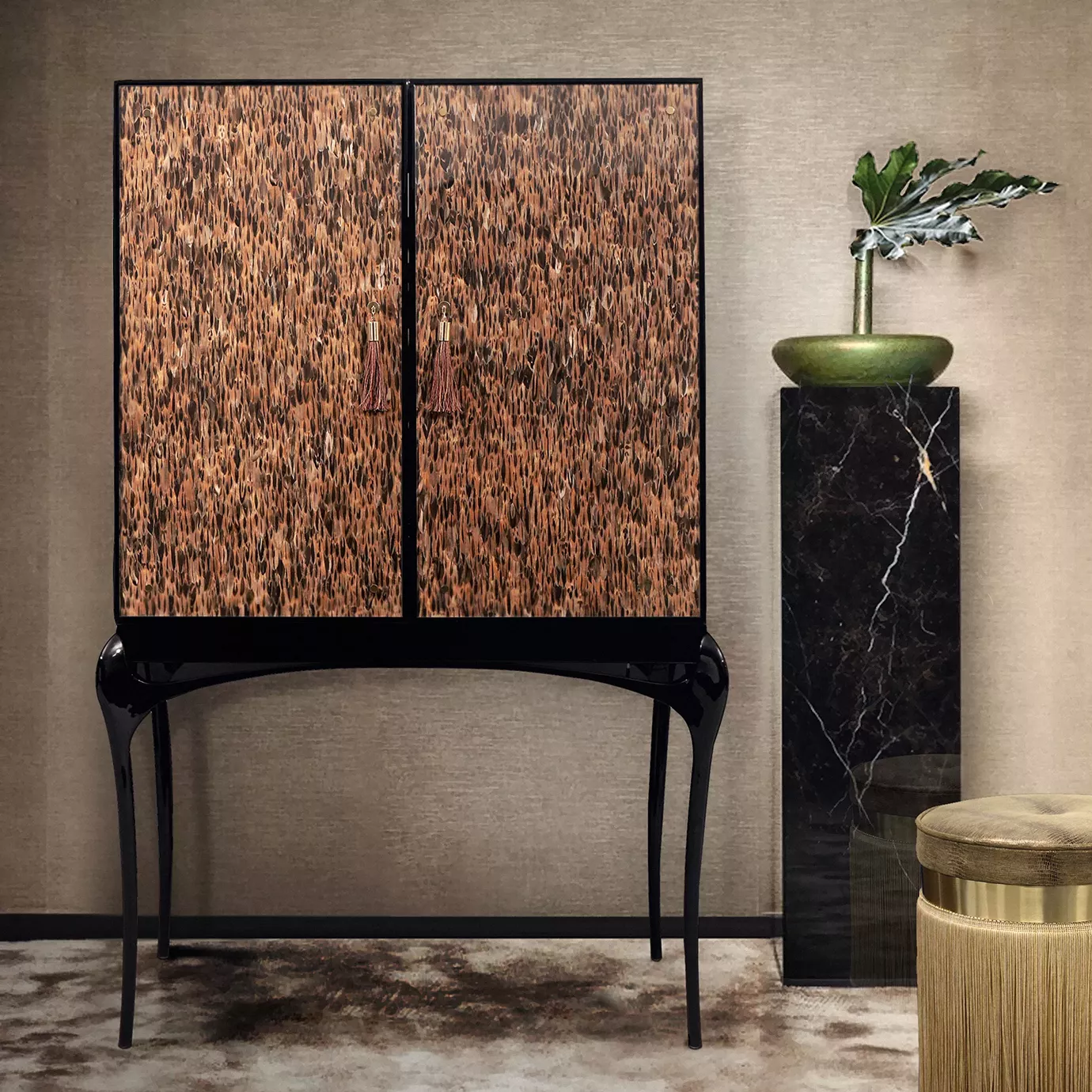 Allure gouden veren barkast