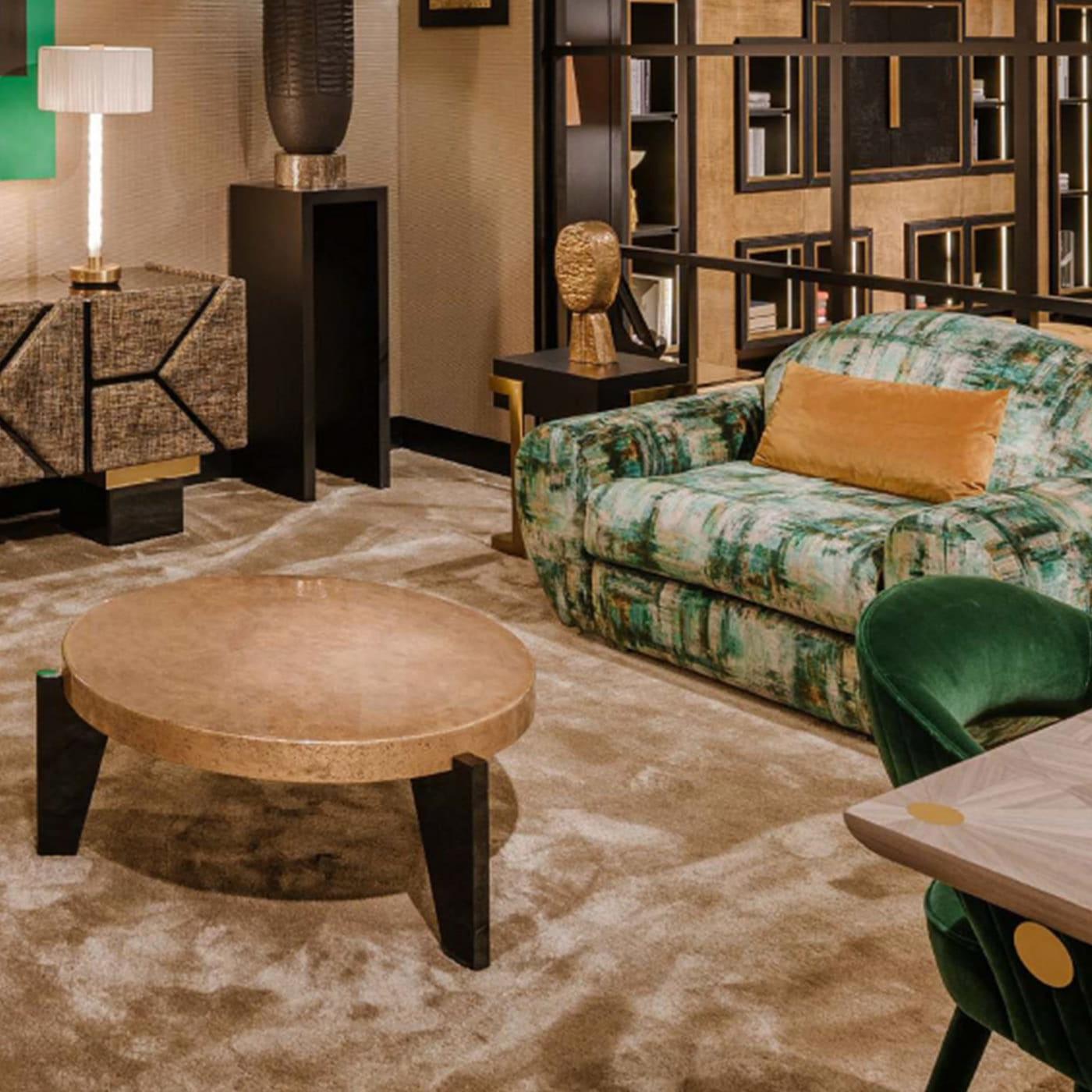 Ridge ambachtelijke salon-/bijzettafel | Afmetingen: Ø 70 cm