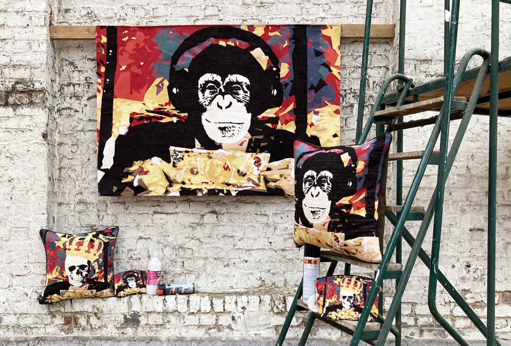 NY street art wandtapijt