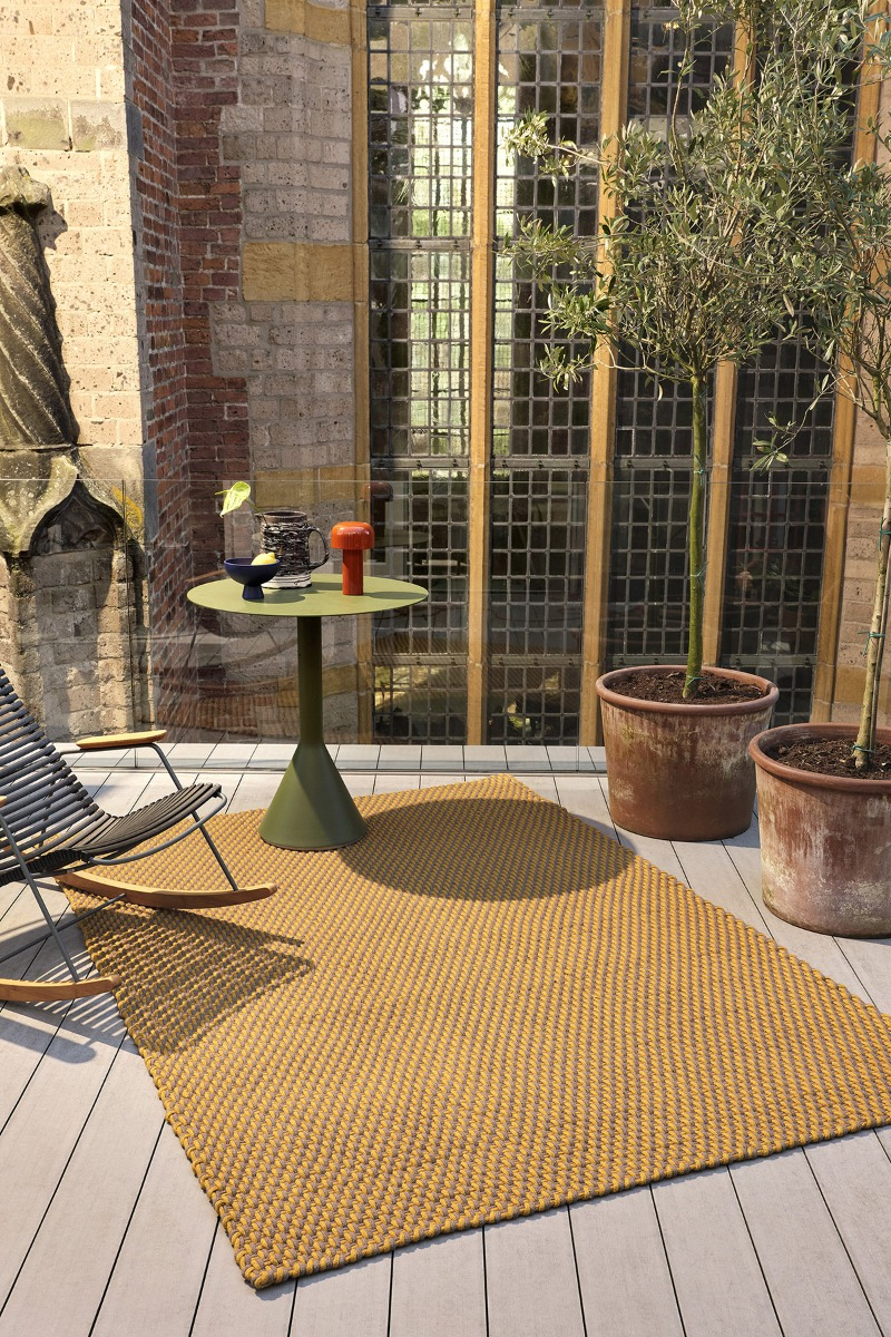 Lace mosterd-taupe outdoor tapijt | Maat: 250 × 350 cm