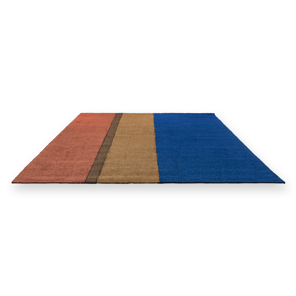 Festival streep blauw outdoor tapijt | Maat: 140 × 200 cm