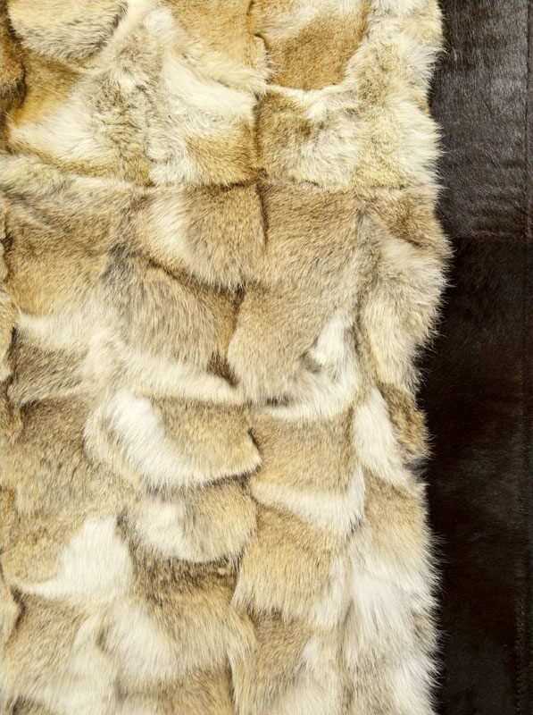 Tapis en fourrure Wolf jaune | Taille: 150 × 240 cm