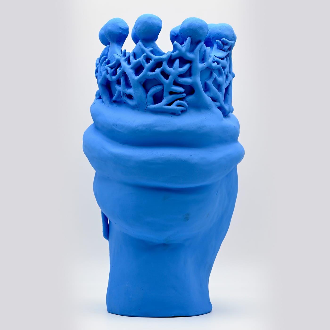 Sculpture artisanale bleu clair Moorkop
