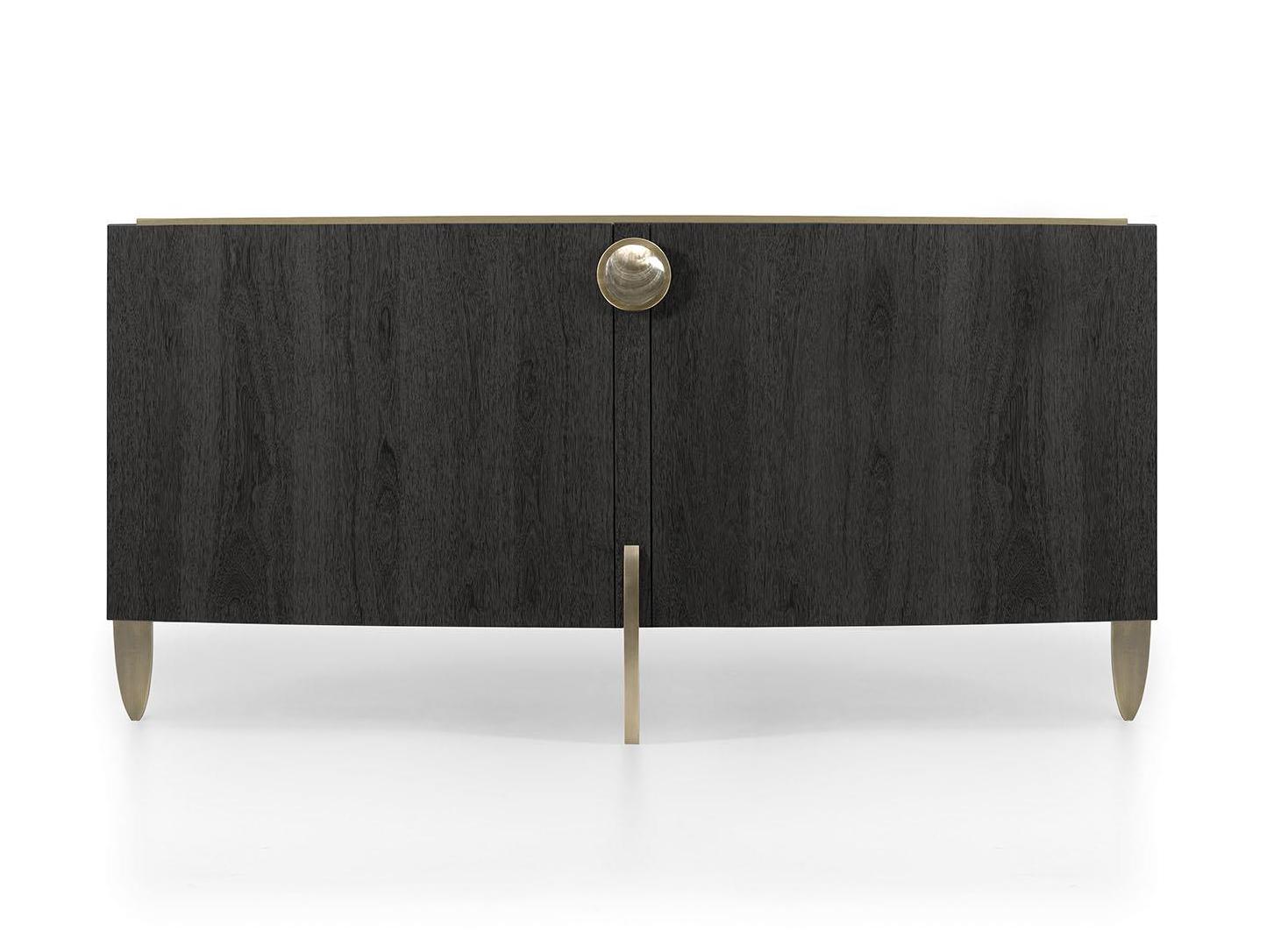 Gebogen 175 buffet: glans, parel, brons