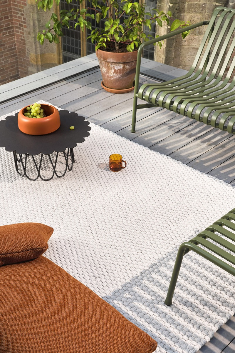 Tapis d’extérieur Lace sable blanc