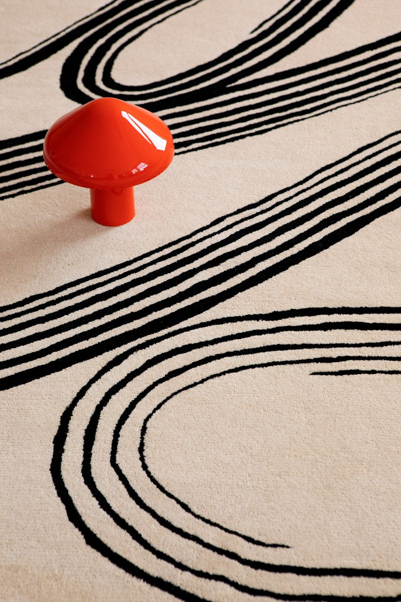 Tapis fait main Decor Flow sable doux tufté