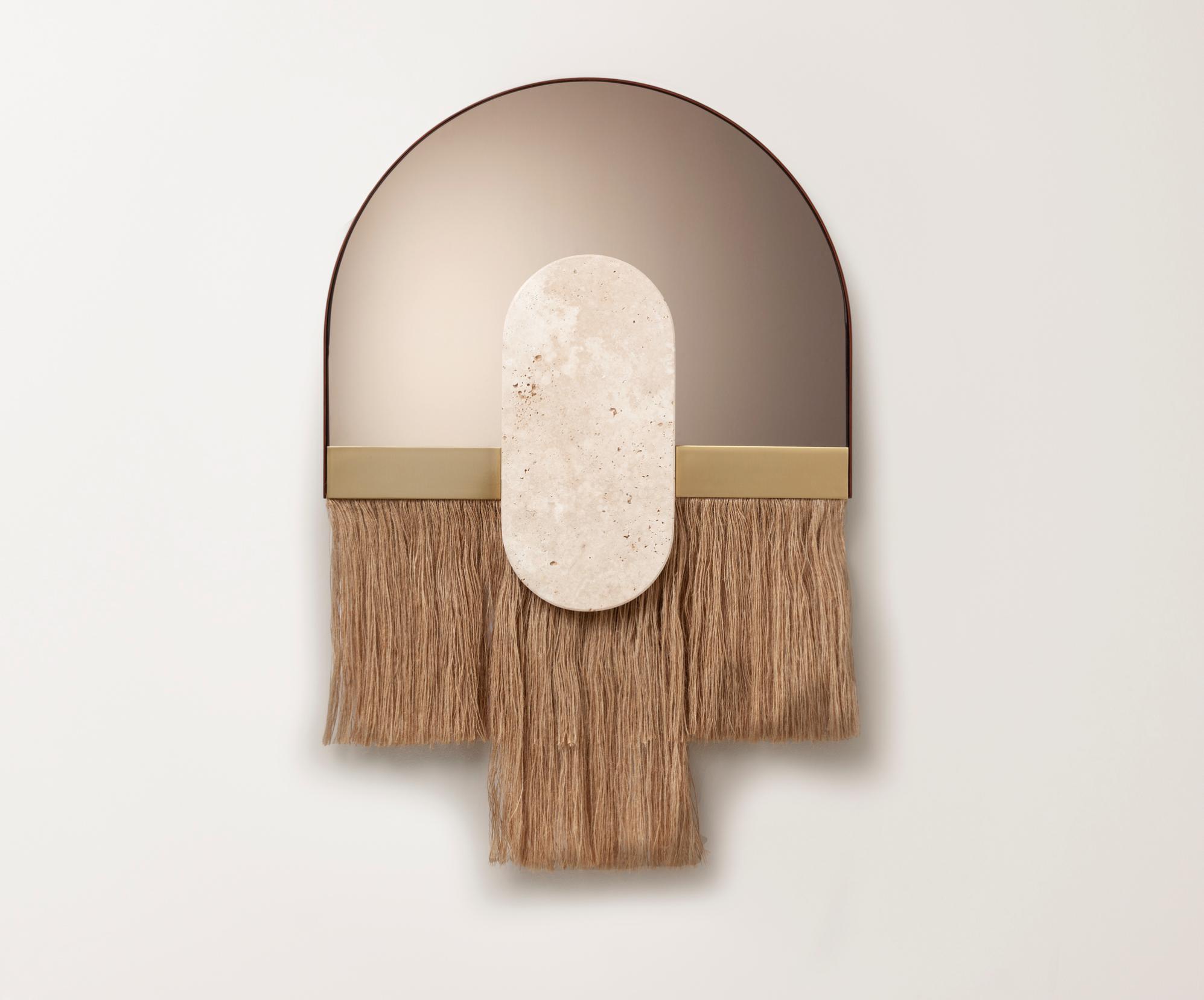 Miroir mural décoratif Souk Ecru Shell