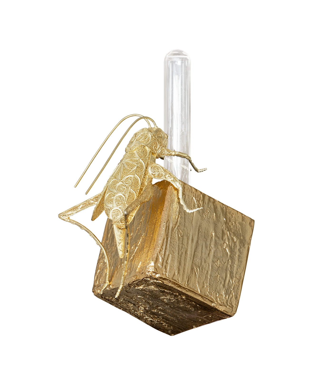 Geode filigree krekel kleine wandlamp