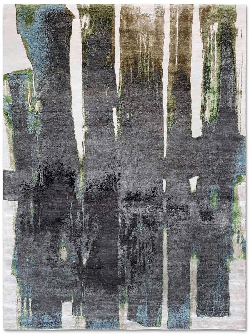 Tapis tissé main Black on Beige | Taille: 365 × 457 cm