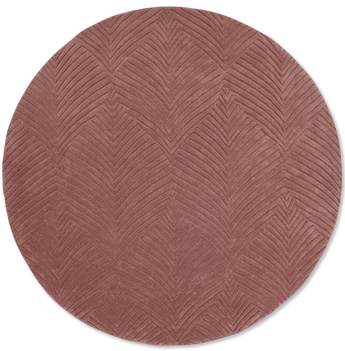 Tapis rond Folia vison | Taille: Ø 200 cm