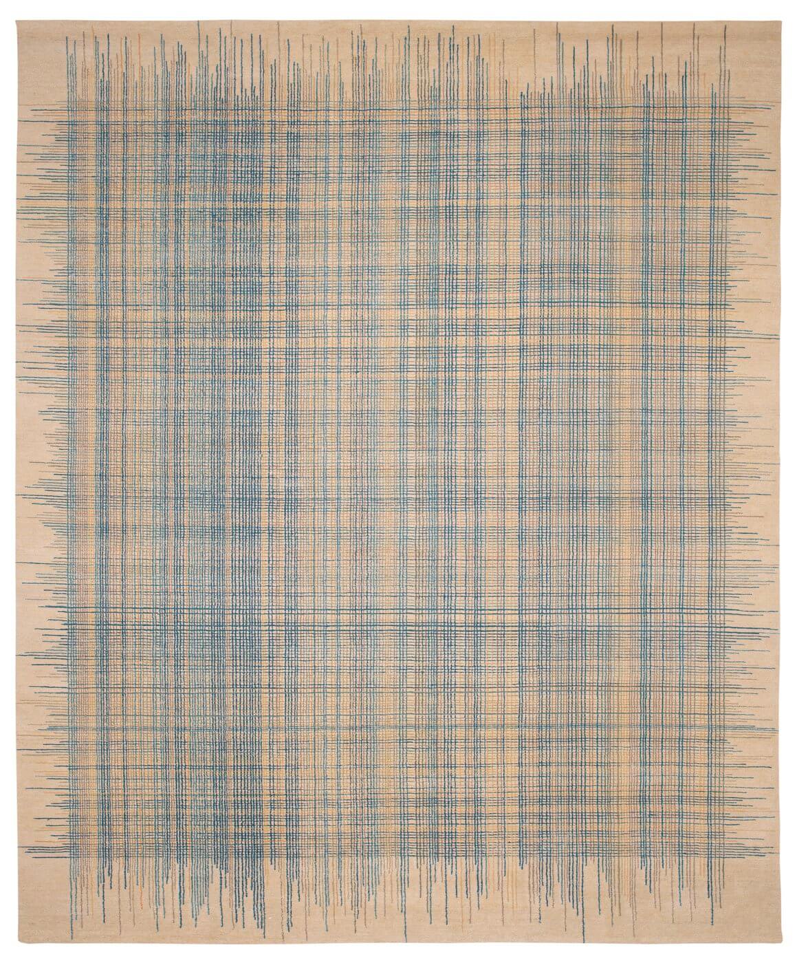 Tapis Ballpoint Art 1 gris-bleu