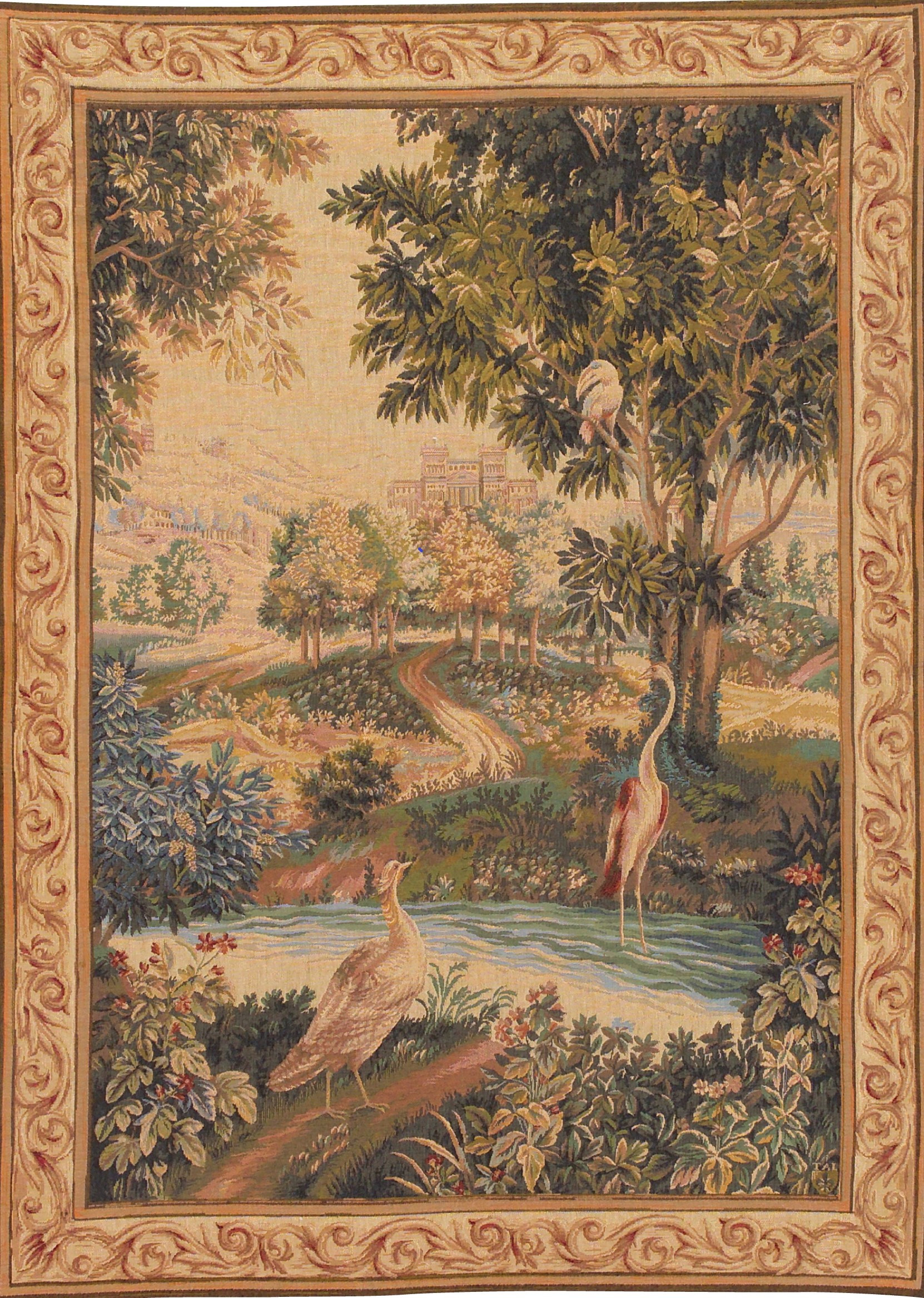 Tapisserie murale Verdure aux oiseaux