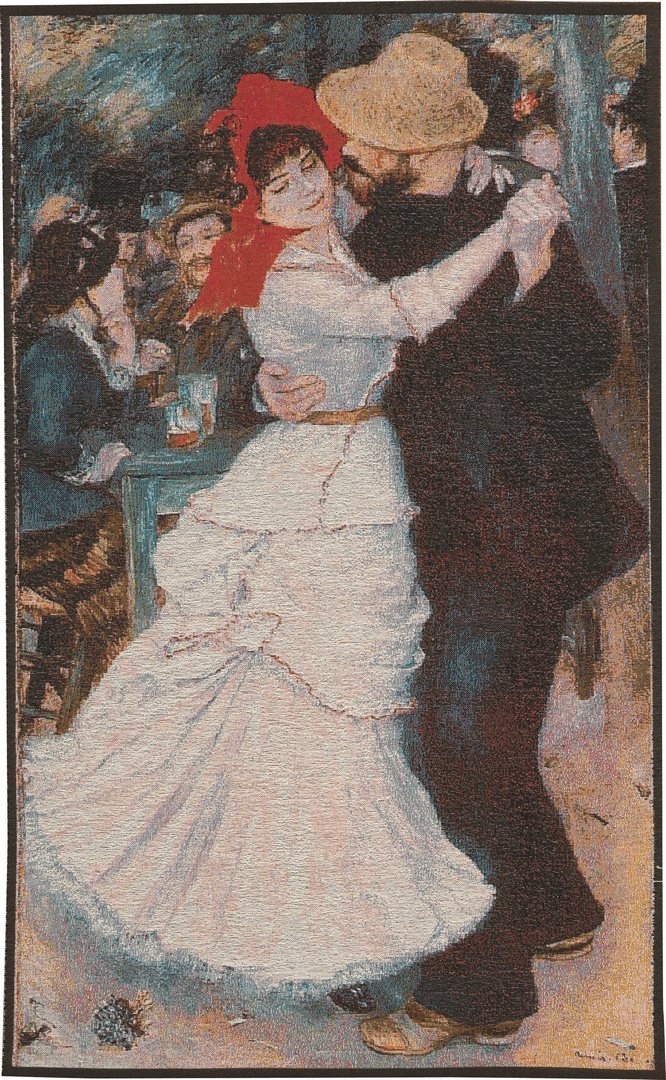 Bougival dans, Pierre-Auguste Renoir wandtapijt | Maat: 75 × 125 cm