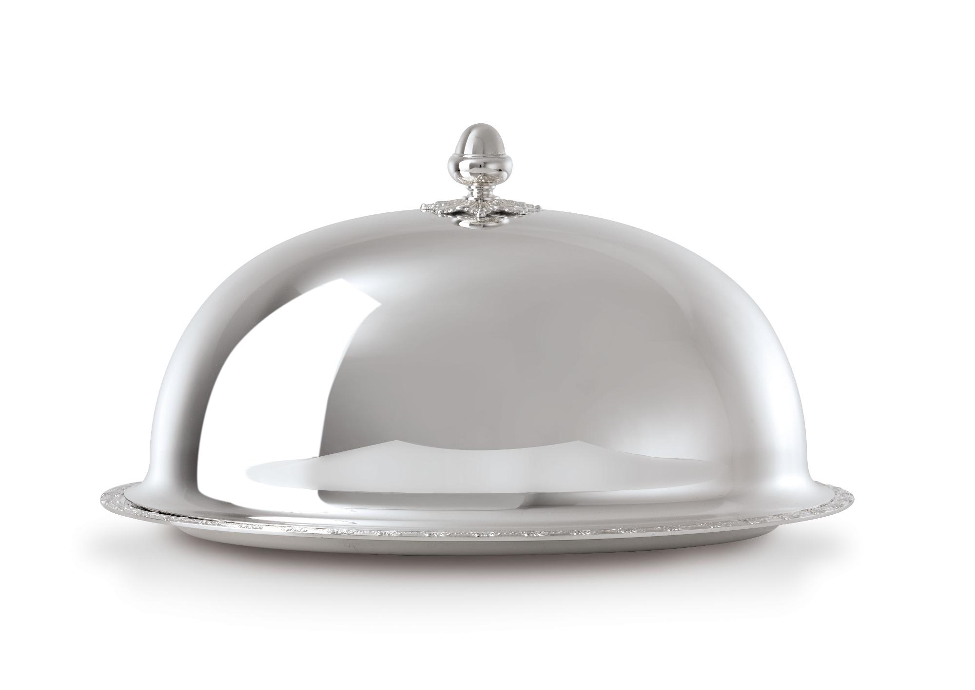 Royal zilveren ovaal serveerdienblad met deksel | Afmetingen: 37 × 54 cm