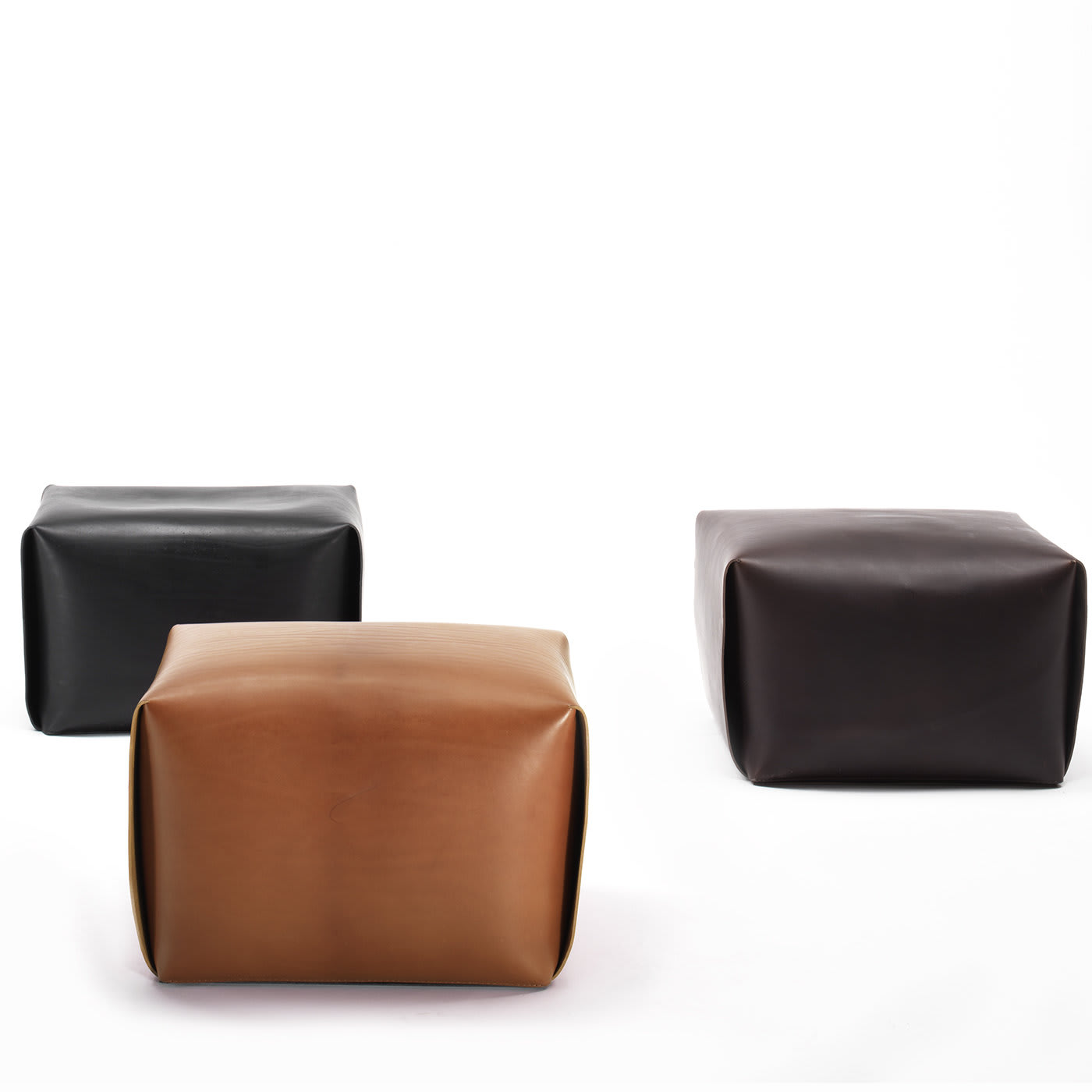 Bao leren poef | Zitting: Leer Bao leren poef | Zitting: Leer