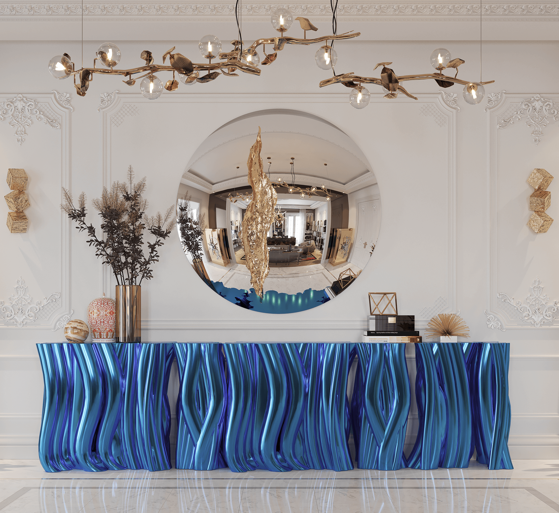 Buffet Monochrome bleu premium