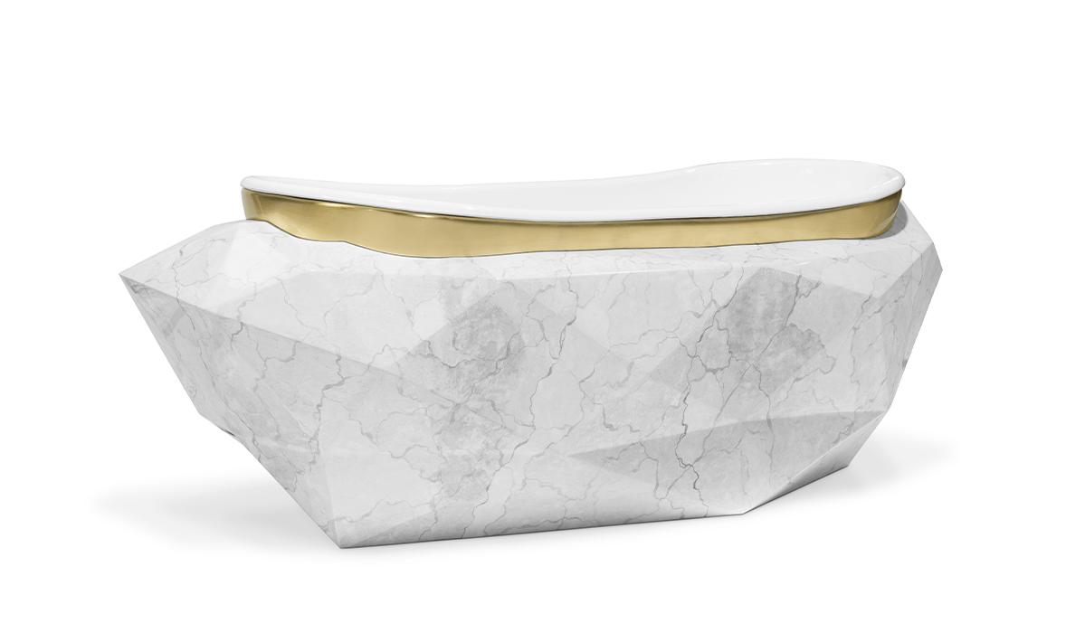 Baignoire Gemstone en marbre composite