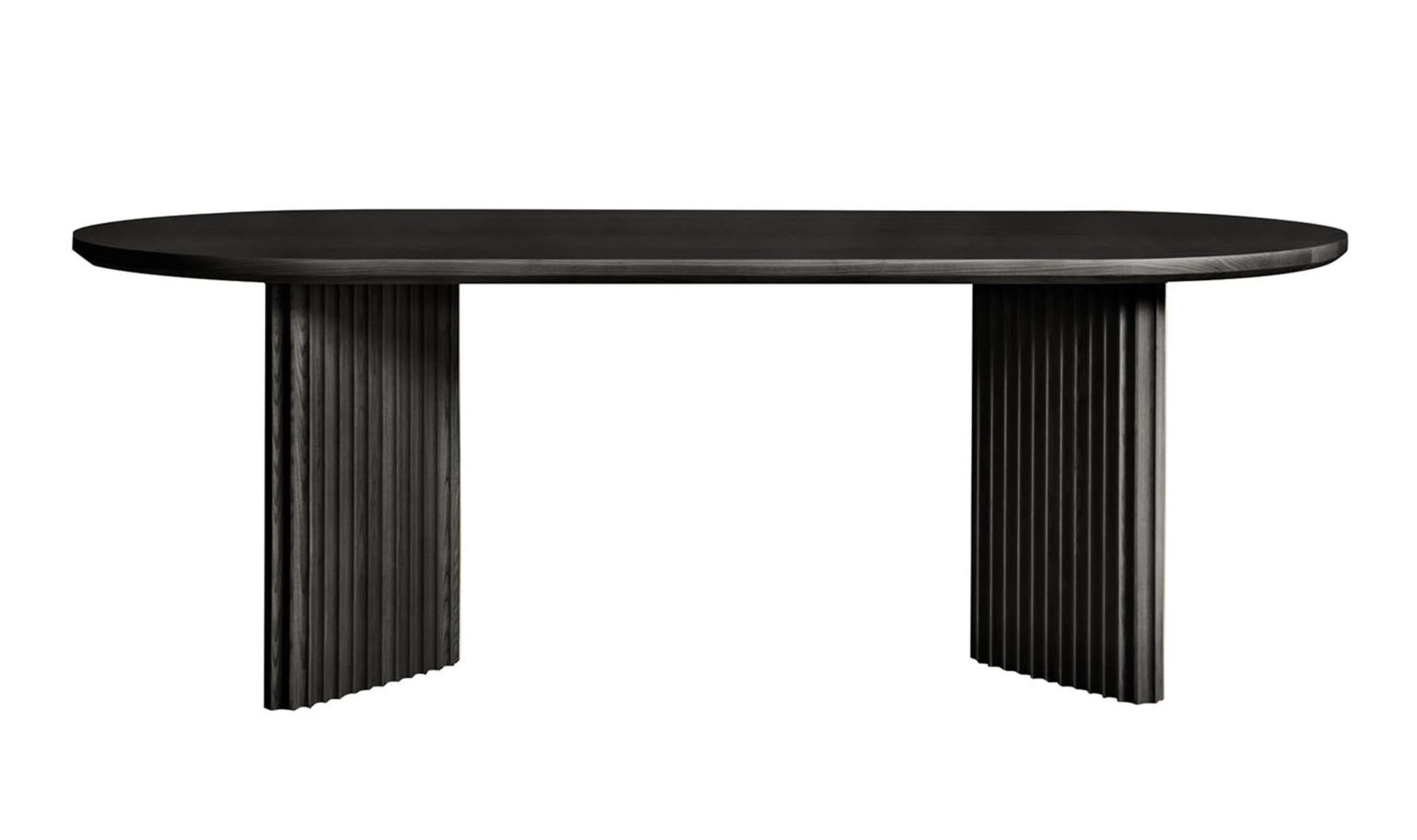 Table en frêne noire Basalto