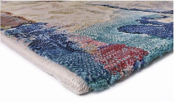 Tapis patchwork multicolore fabriqué à la machine | Taille: 240 × 330 cm