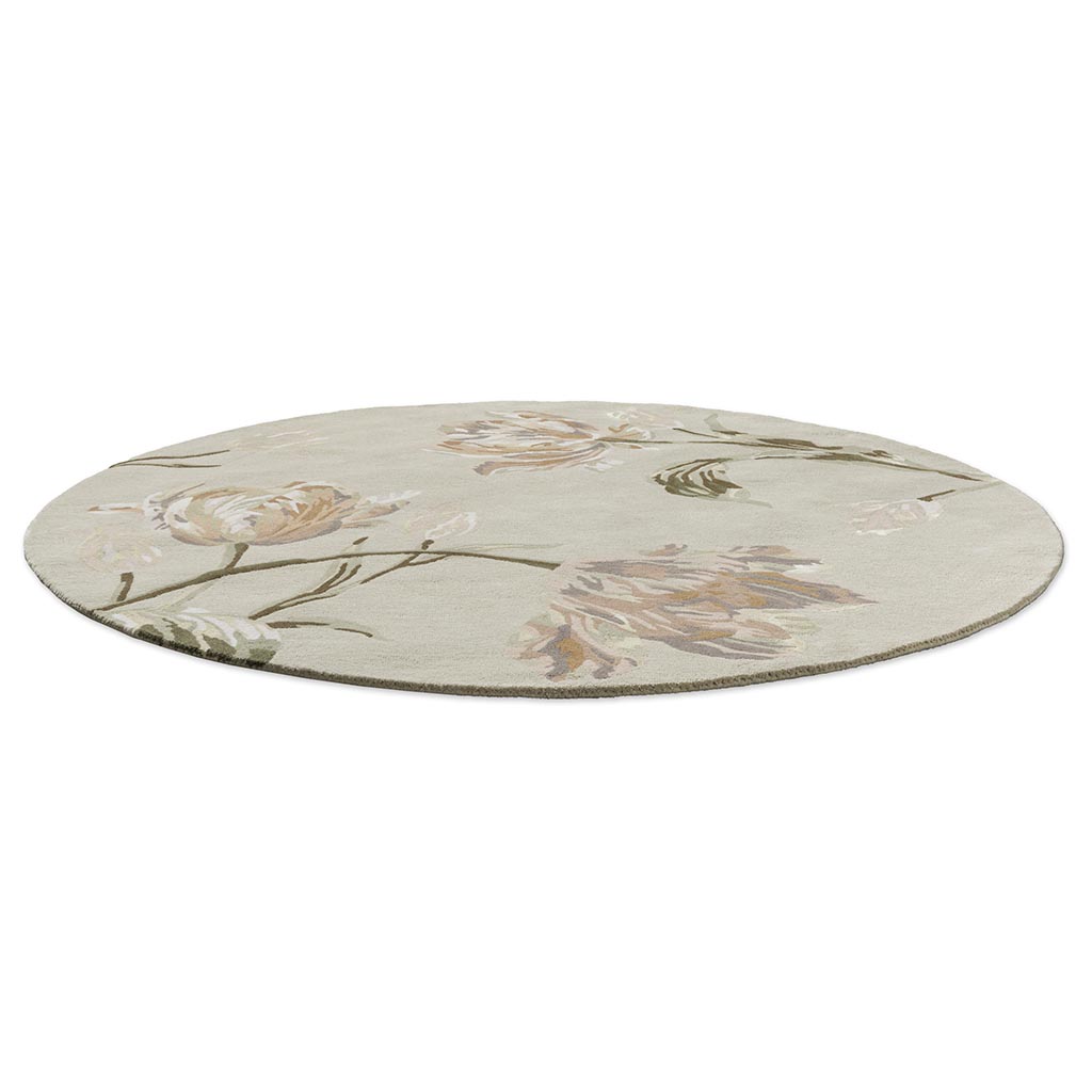 Tapis rond Gosford naturel/vert sauge