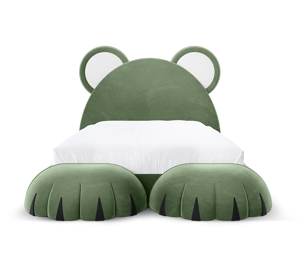 Pluizige welp bed