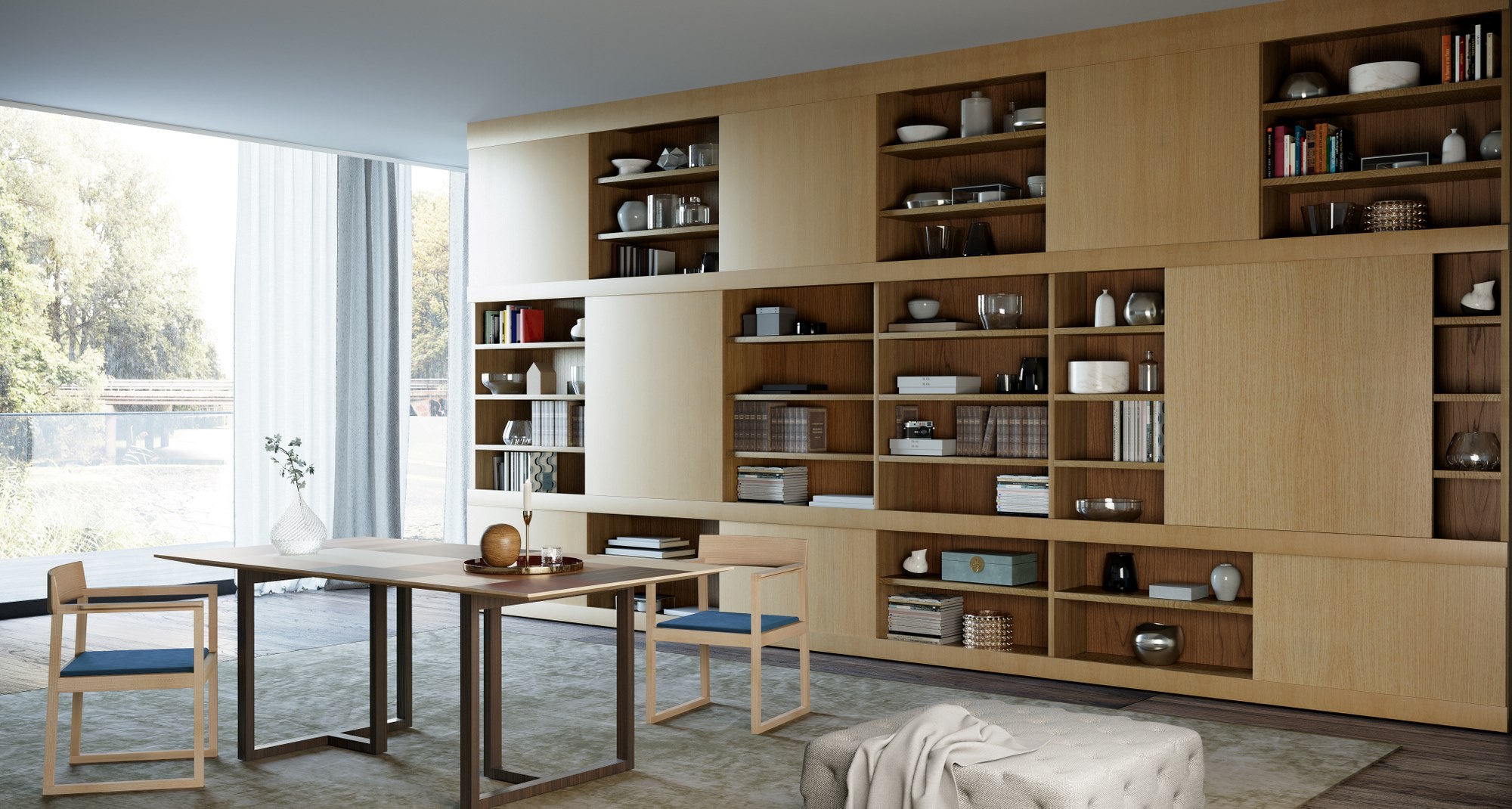 Maschera houten boekenkast - 2